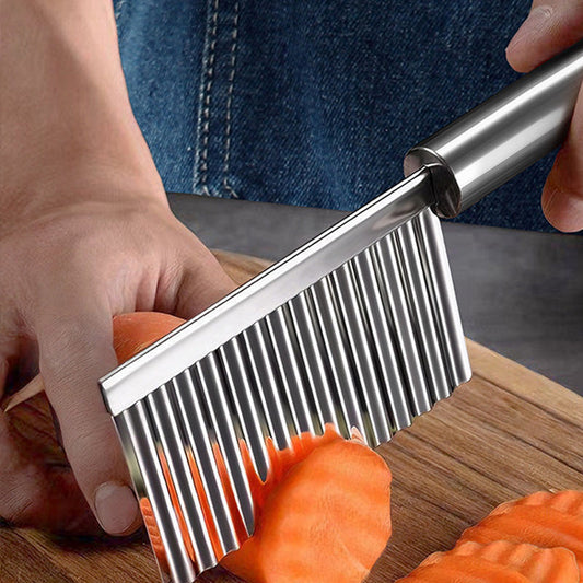 Faca de aço inoxidável para corte ondulado