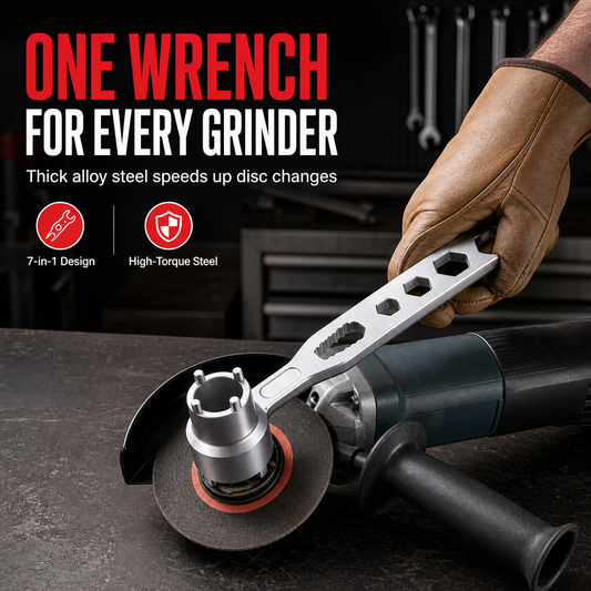 🎃Halloween Deal 50% OFF!🔧7-in-1 Angle Grinder Wrench – Multi-Purpose Spanner for Disc & Lock Nut Changes