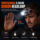 Rechargeable Super Bright  LED Headlamp with Motion Sensor