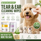 ✨️Surpresa: 50% de desconto! 🐈🐕É importante manter o teu amigo peludo limpo! Toalhitas de limpeza naturais à base de plantas para os olhos e ouvidos dos animais de estimação