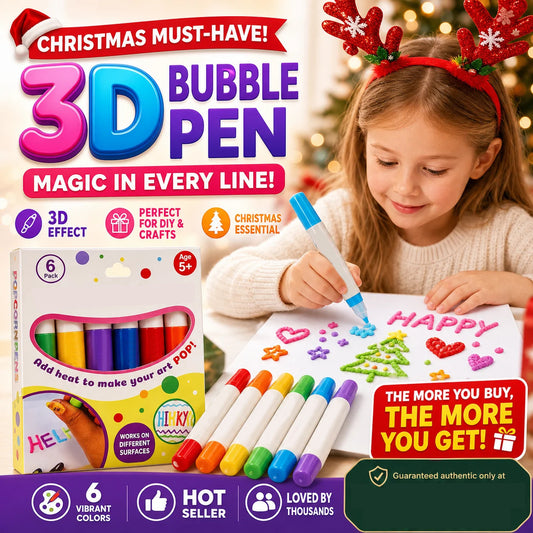 💥ÚLTIMO DIA: COMPRE 1 E GANHE 1 GRÁTIS!!🎁🔮Caneta Mágica – Desenhe em 3D com um único traço!🎄 Canetas de desenho DIY Bubble Popcorn e Compre 3, Pague 2 🔥